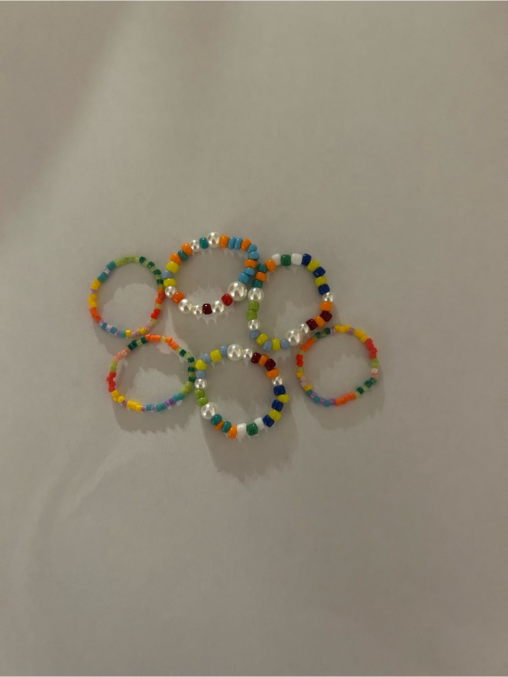 Roxanne Assoulin Multicolor Beaded Stretch Rings